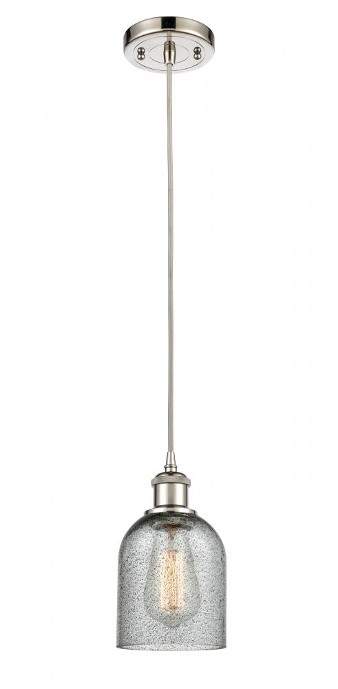 Caledonia - 1 Light - 5 inch - Polished Nickel - Cord hung - Mini Pendant