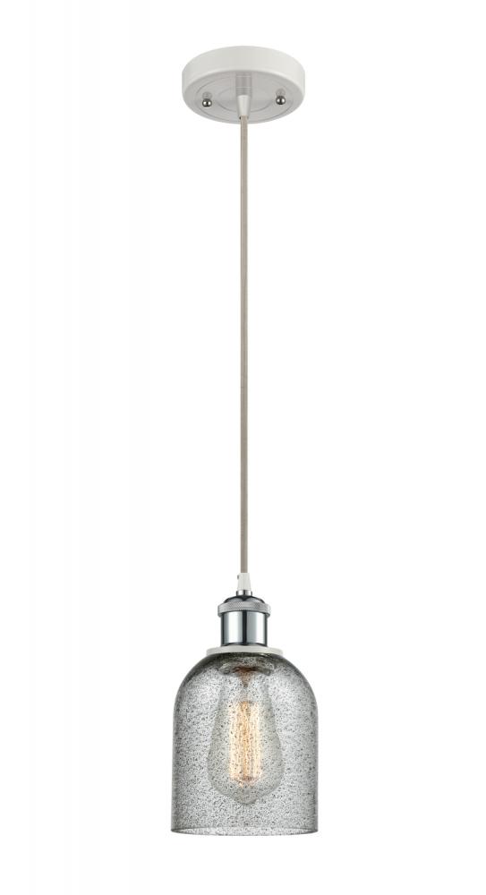 Caledonia - 1 Light - 5 inch - White Polished Chrome - Cord hung - Mini Pendant