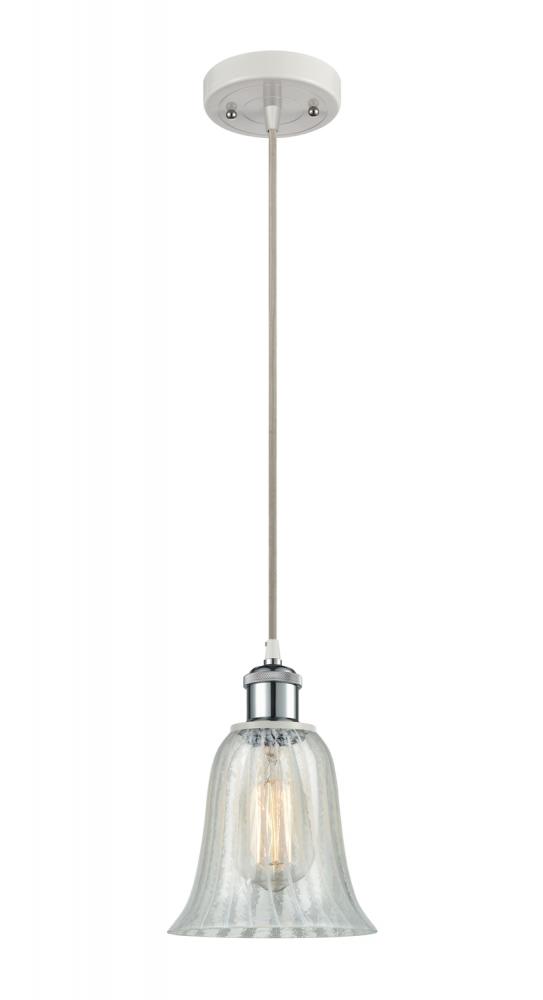 Hanover - 1 Light - 6 inch - White Polished Chrome - Cord hung - Mini Pendant