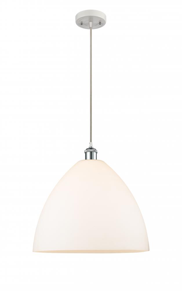 Bristol - 1 Light - 16 inch - White Polished Chrome - Cord hung - Pendant