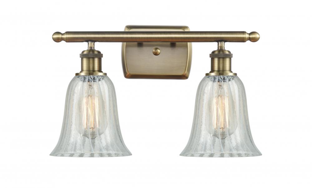 Hanover - 2 Light - 16 inch - Antique Brass - Bath Vanity Light