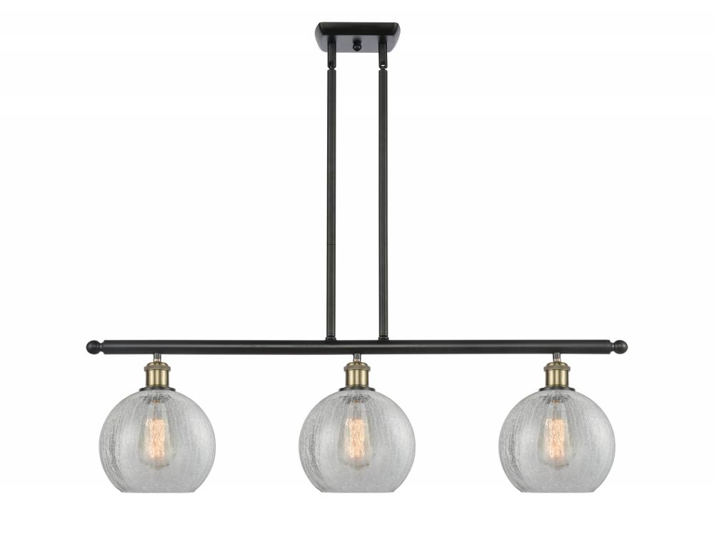 Athens - 3 Light - 36 inch - Black Antique Brass - Cord hung - Island Light