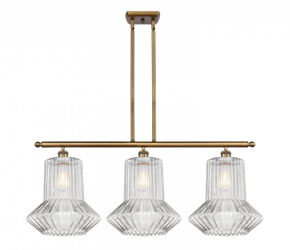 Springwater - 3 Light - 39 inch - Brushed Brass - Cord hung - Island Light