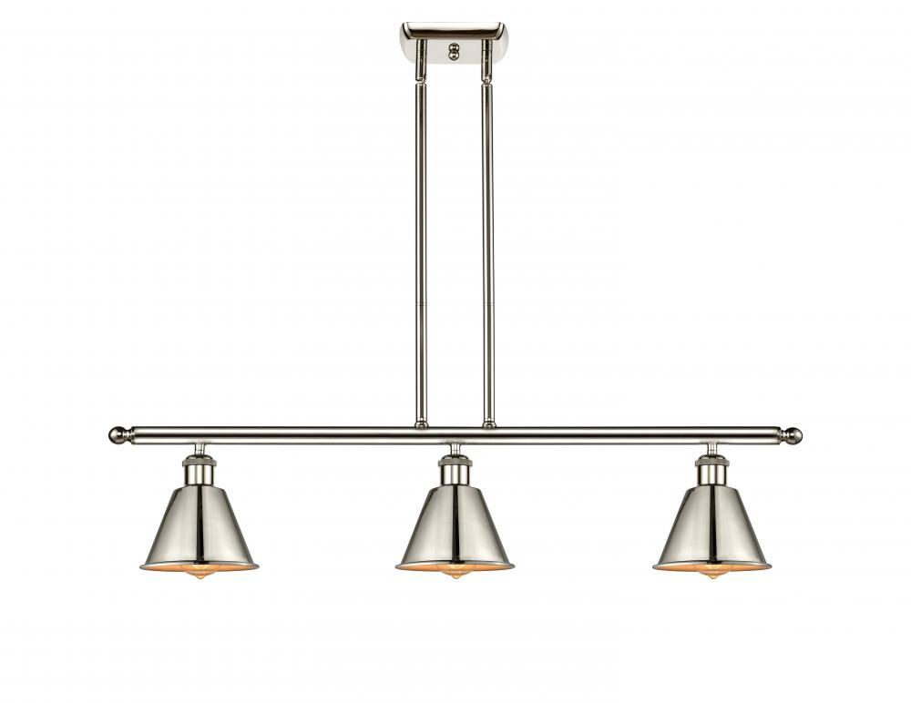 Smithfield - 3 Light - 36 inch - Polished Nickel - Cord hung - Island Light