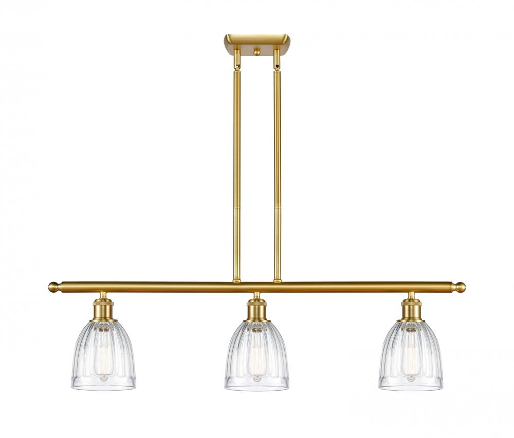 Brookfield - 3 Light - 36 inch - Satin Gold - Cord hung - Island Light