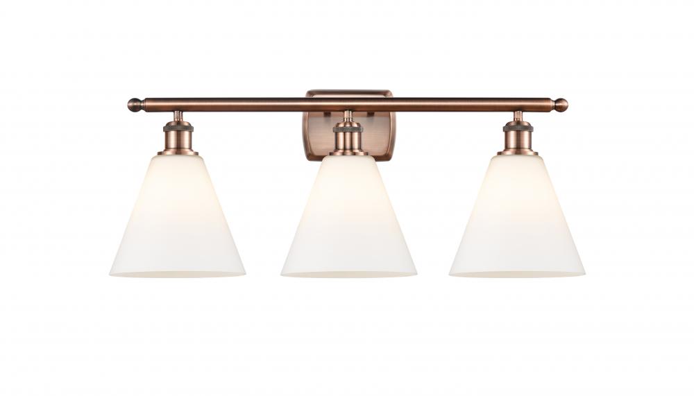 Berkshire - 3 Light - 28 inch - Antique Copper - Bath Vanity Light