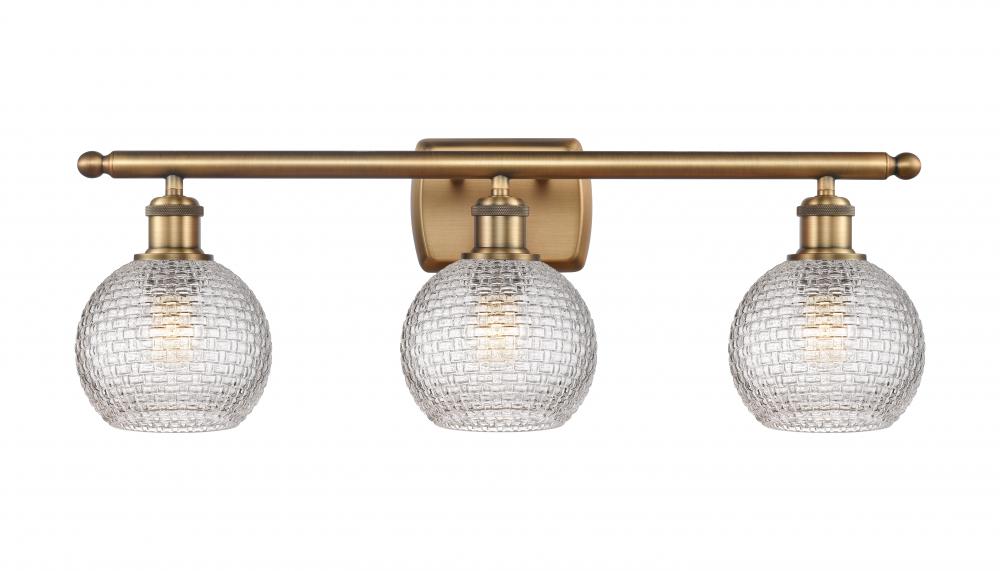 Athens - 3 Light - 26 inch - Brushed Brass - Bath Vanity Light