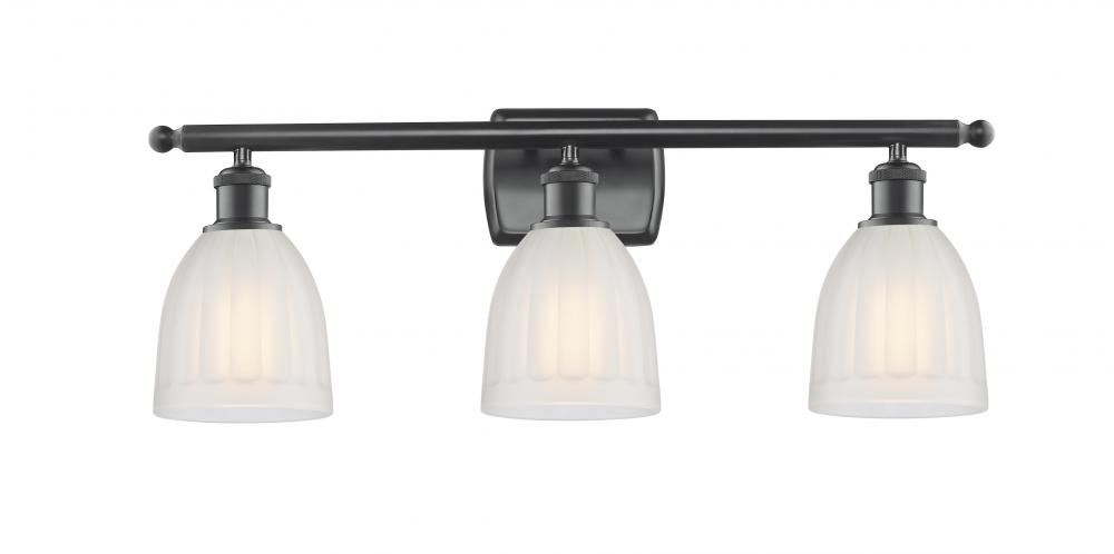 Brookfield - 3 Light - 26 inch - Matte Black - Bath Vanity Light