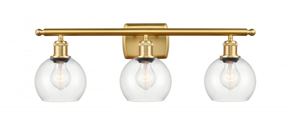 Athens - 3 Light - 26 inch - Satin Gold - Bath Vanity Light