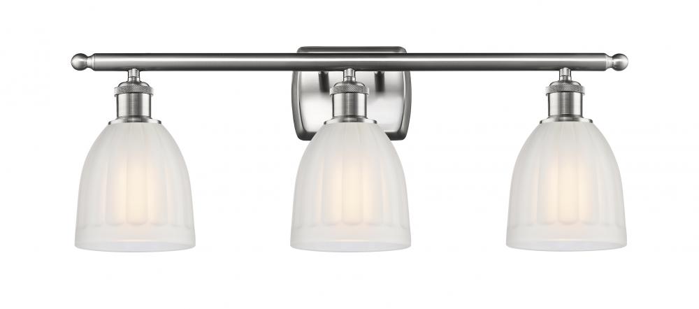 Brookfield - 3 Light - 26 inch - Brushed Satin Nickel - Bath Vanity Light