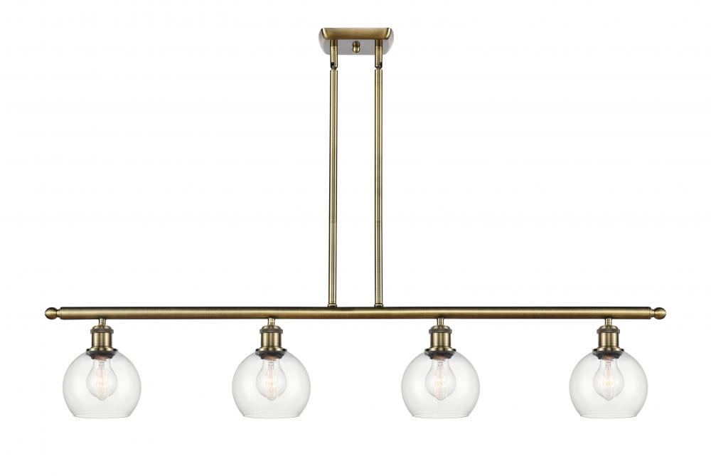 Athens - 4 Light - 48 inch - Antique Brass - Cord hung - Island Light