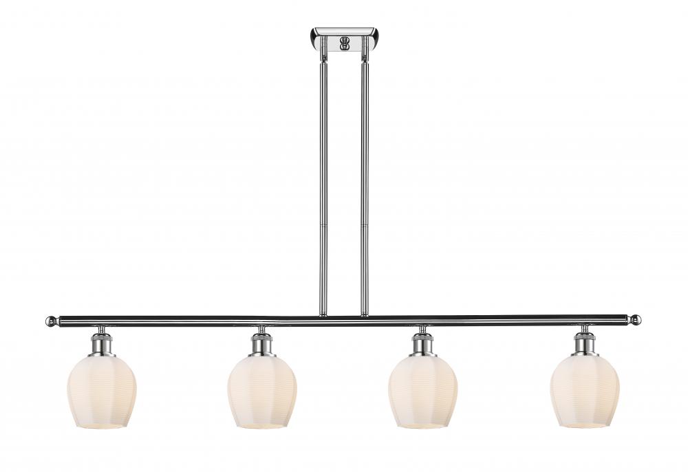 Norfolk - 4 Light - 48 inch - Polished Chrome - Cord hung - Island Light