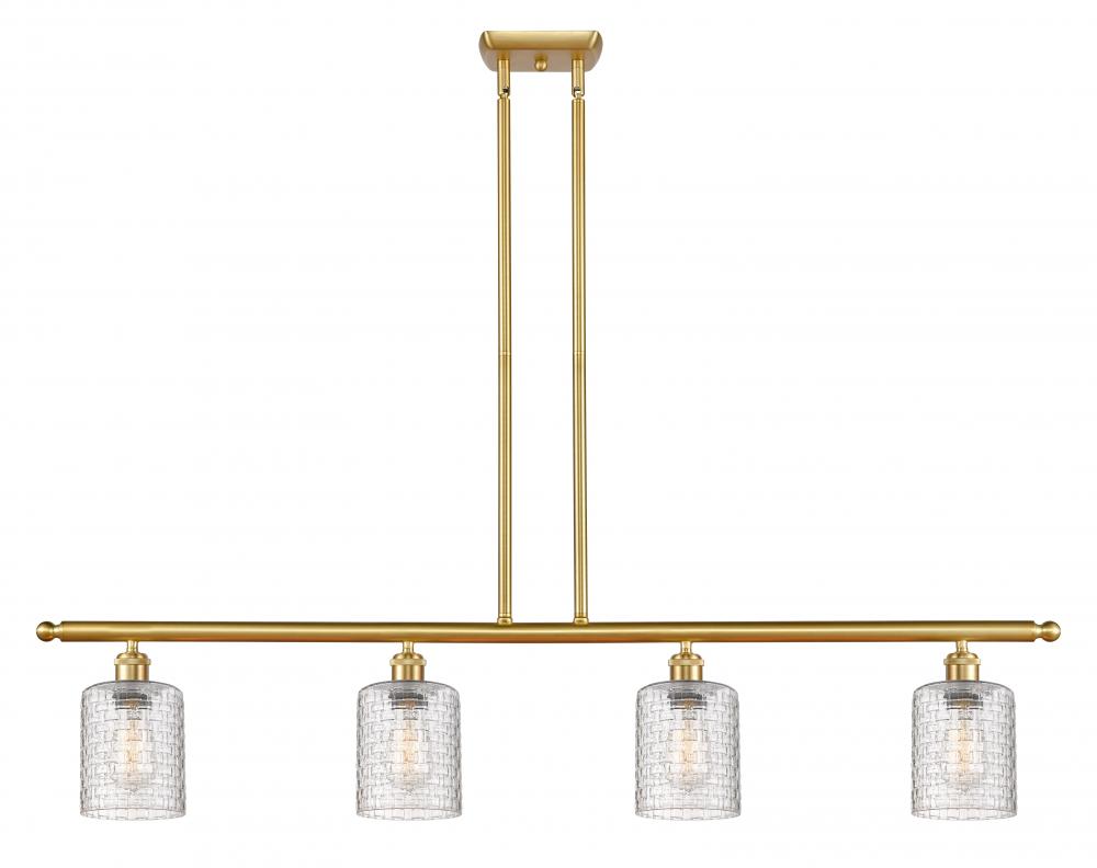 Cobbleskill - 4 Light - 48 inch - Satin Gold - Cord hung - Island Light