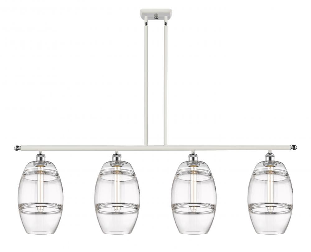 Vaz - 4 Light - 48 inch - White Polished Chrome - Cord hung - Island Light