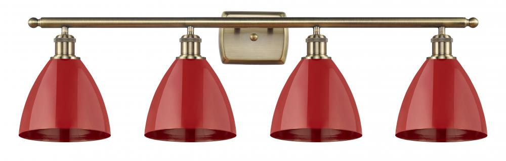 Plymouth - 4 Light - 38 inch - Antique Brass - Bath Vanity Light