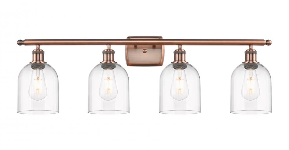 Bella - 4 Light - 36 inch - Antique Copper - Bath Vanity Light