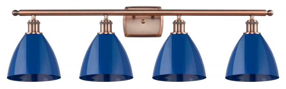 Plymouth - 4 Light - 38 inch - Antique Copper - Bath Vanity Light