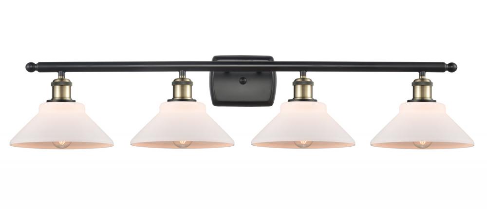 Orwell - 4 Light - 38 inch - Black Antique Brass - Bath Vanity Light