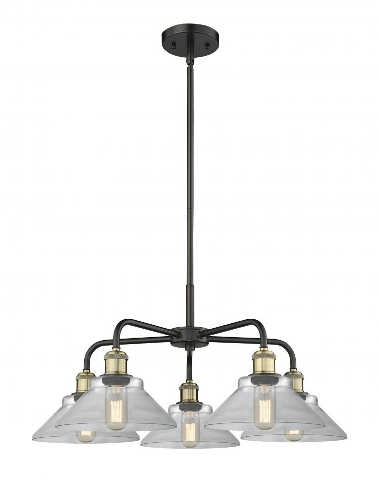 Orwell - 5 Light - 26 inch - Black Antique Brass - Chandelier