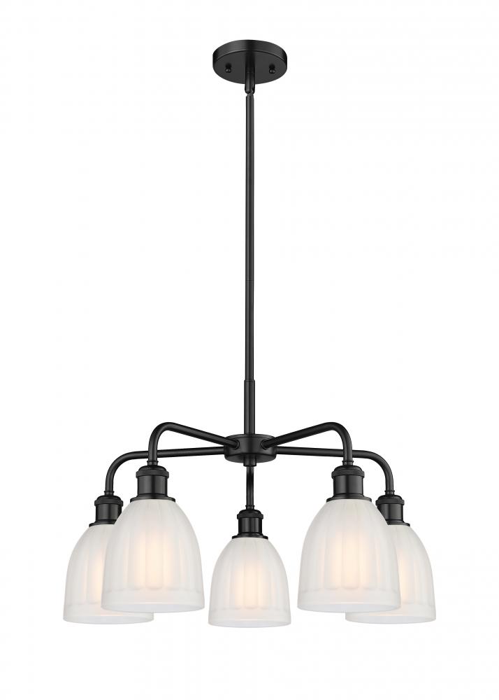 Brookfield - 5 Light - 24 inch - Matte Black - Chandelier