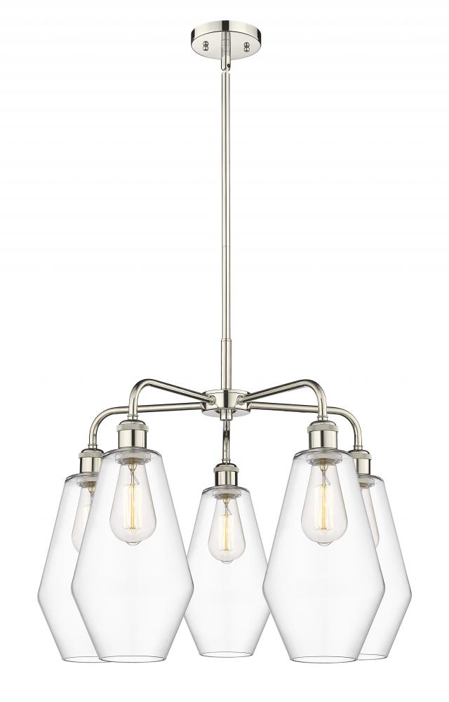 Cindyrella - 5 Light - 25 inch - Polished Nickel - Chandelier