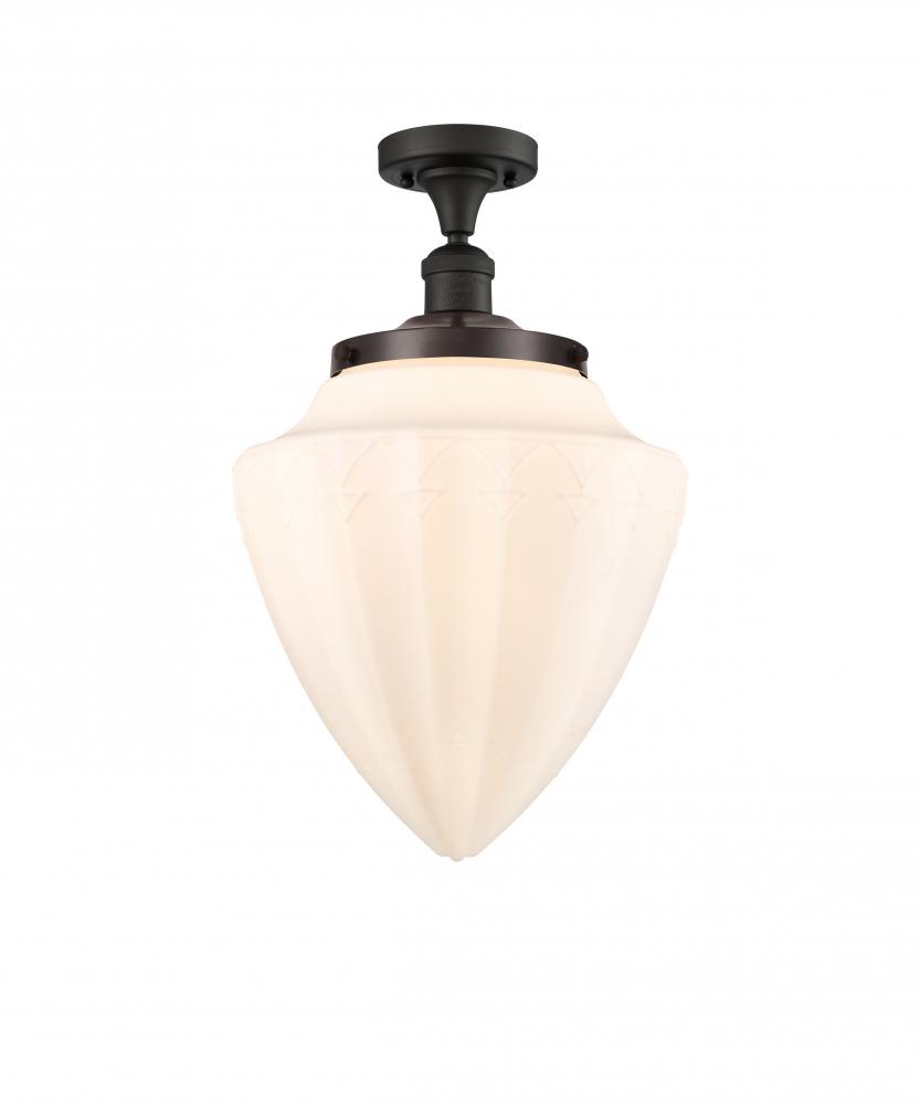 Bullet - 1 Light - 12 inch - Oil Rubbed Bronze - Semi-Flush Mount