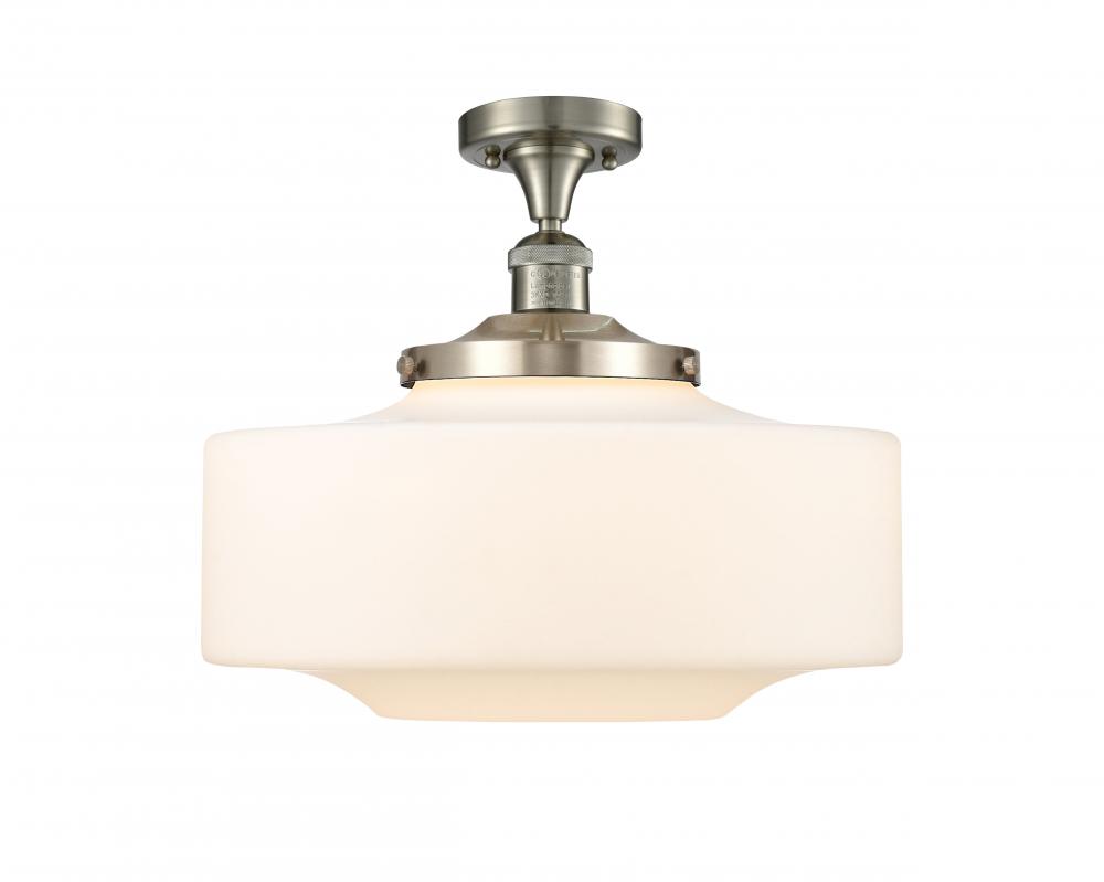 Bridgeton - 1 Light - 12 inch - Brushed Satin Nickel - Semi-Flush Mount