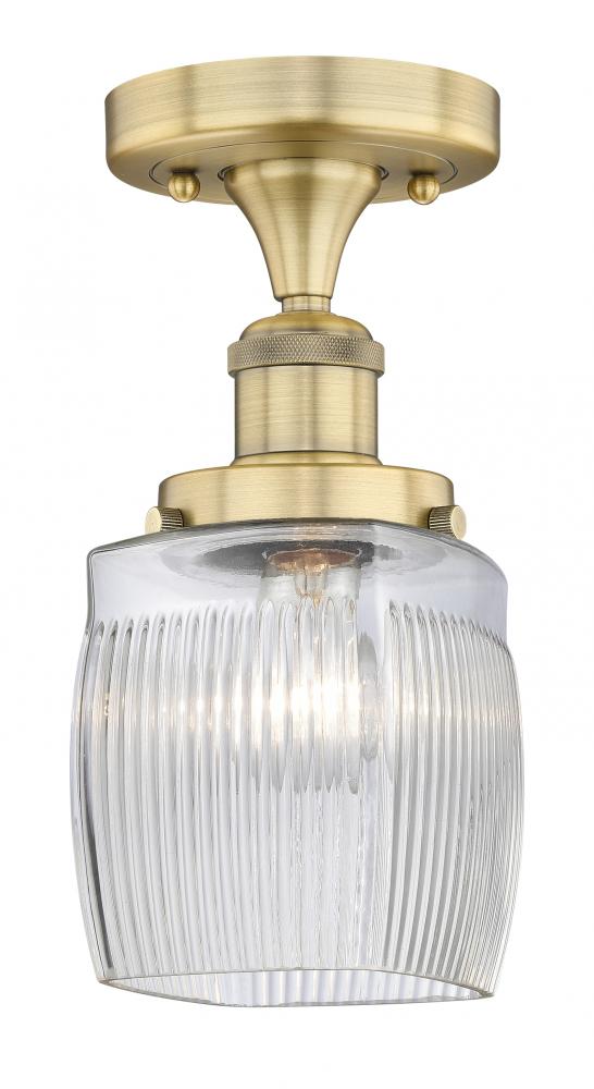 Colton - 1 Light - 6 inch - Brushed Brass - Semi-Flush Mount