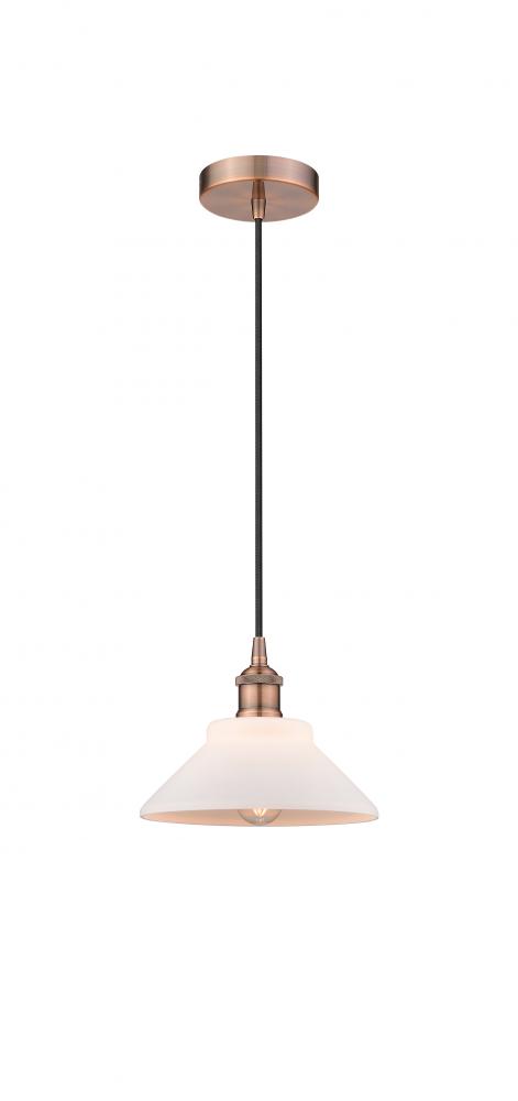 Orwell - 1 Light - 8 inch - Antique Copper - Cord hung - Mini Pendant