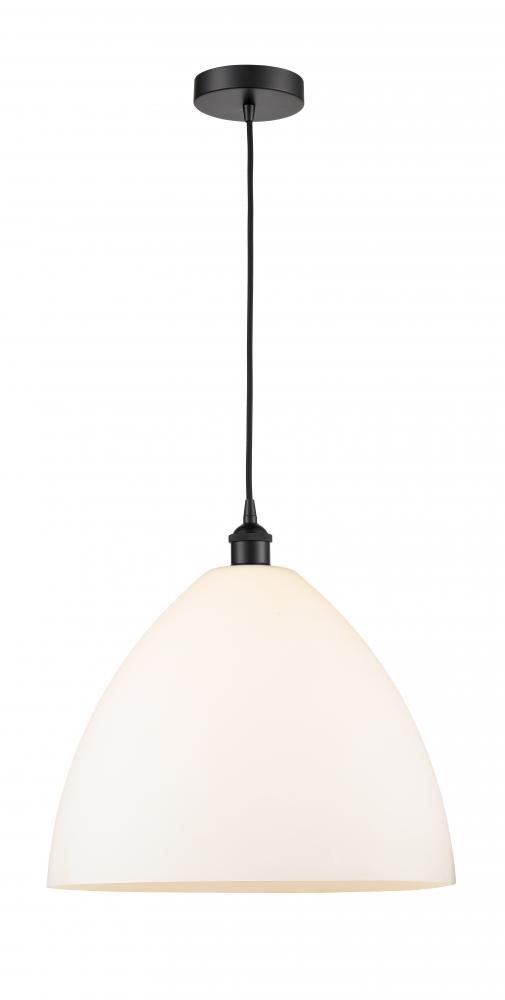 Bristol - 1 Light - 16 inch - Matte Black - Cord hung - Pendant