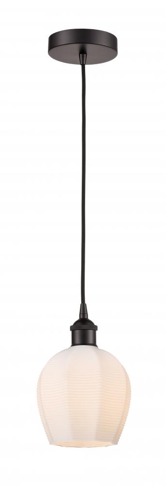 Norfolk - 1 Light - 6 inch - Oil Rubbed Bronze - Cord hung - Mini Pendant