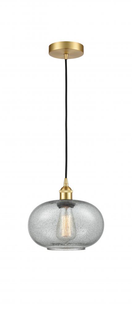 Gorham - 1 Light - 10 inch - Satin Gold - Cord hung - Mini Pendant