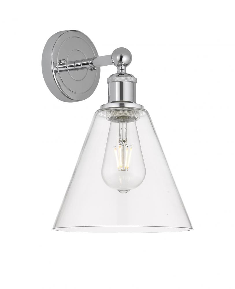 Berkshire - 1 Light - 8 inch - Polished Chrome - Sconce