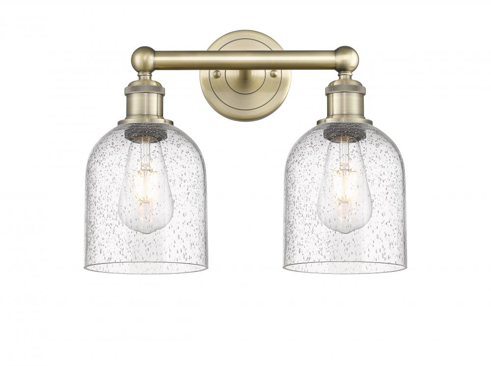 Bella - 2 Light - 15 inch - Antique Brass - Bath Vanity Light