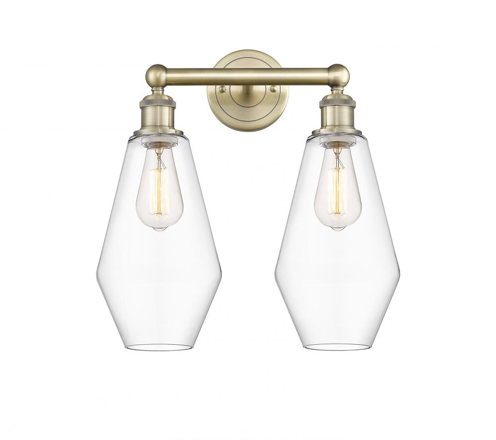 Cindyrella - 2 Light - 16 inch - Antique Brass - Bath Vanity Light