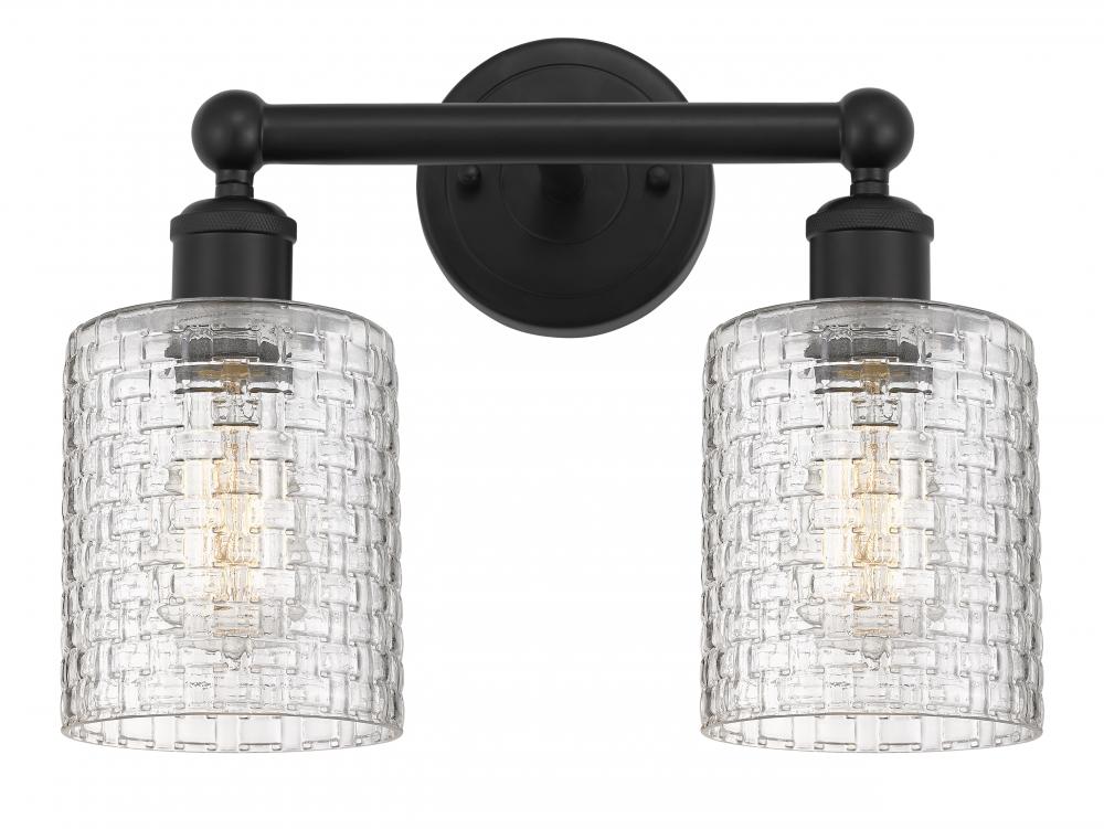 Cobbleskill - 2 Light - 14 inch - Matte Black - Bath Vanity Light