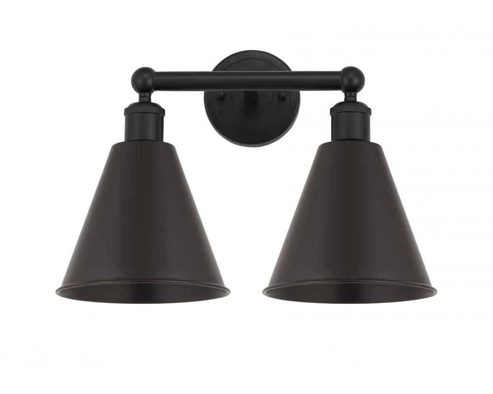 Berkshire - 2 Light - 17 inch - Matte Black - Bath Vanity Light