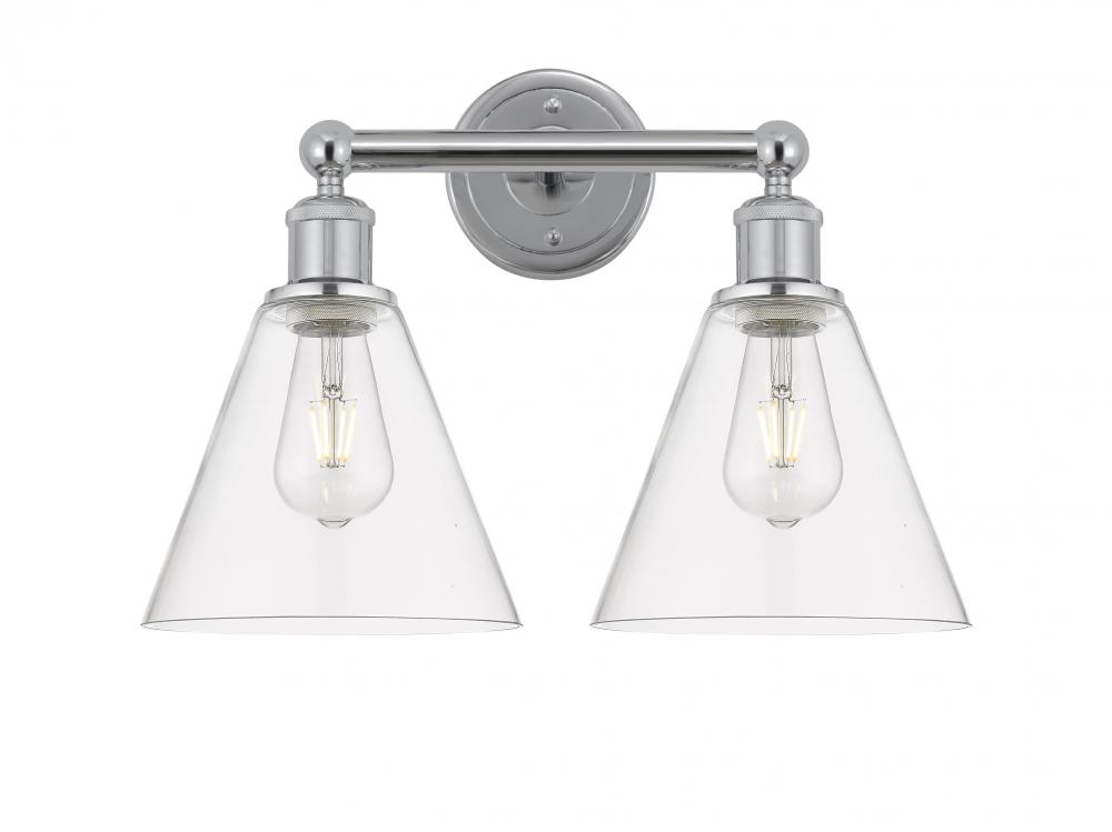 Berkshire - 2 Light - 17 inch - Polished Chrome - Bath Vanity Light