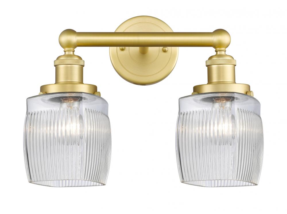 Colton - 2 Light - 15 inch - Satin Gold - Bath Vanity Light