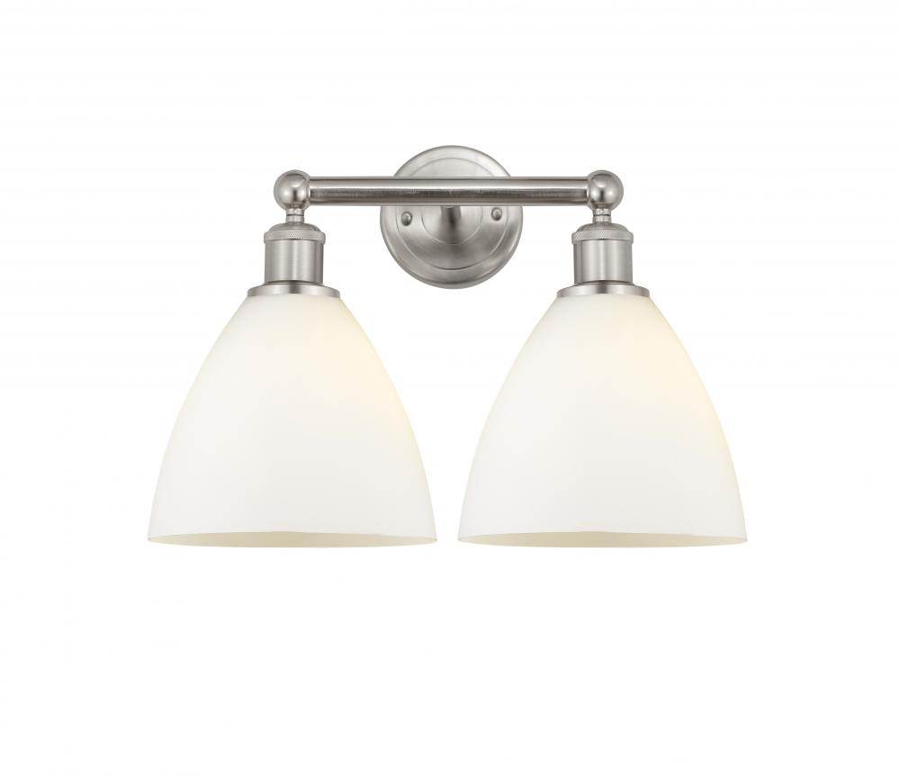 Bristol - 2 Light - 17 inch - Brushed Satin Nickel - Bath Vanity Light