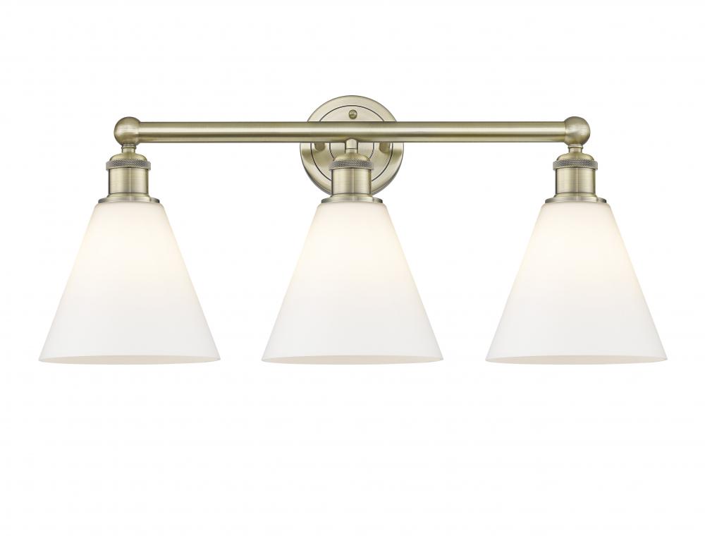 Berkshire - 3 Light - 26 inch - Antique Brass - Bath Vanity Light