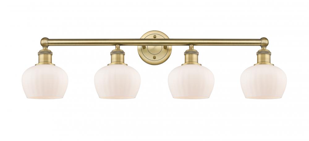 Fenton - 4 Light - 34 inch - Brushed Brass - Bath Vanity Light