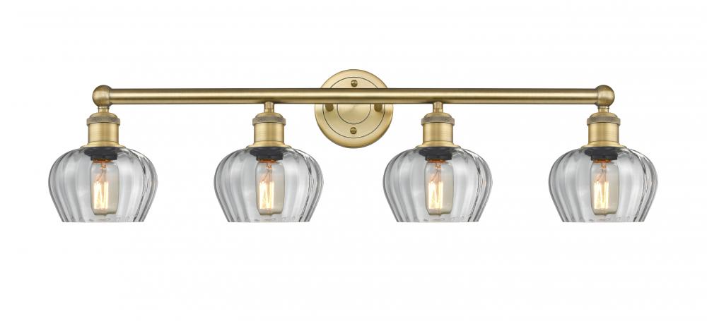 Fenton - 4 Light - 34 inch - Brushed Brass - Bath Vanity Light