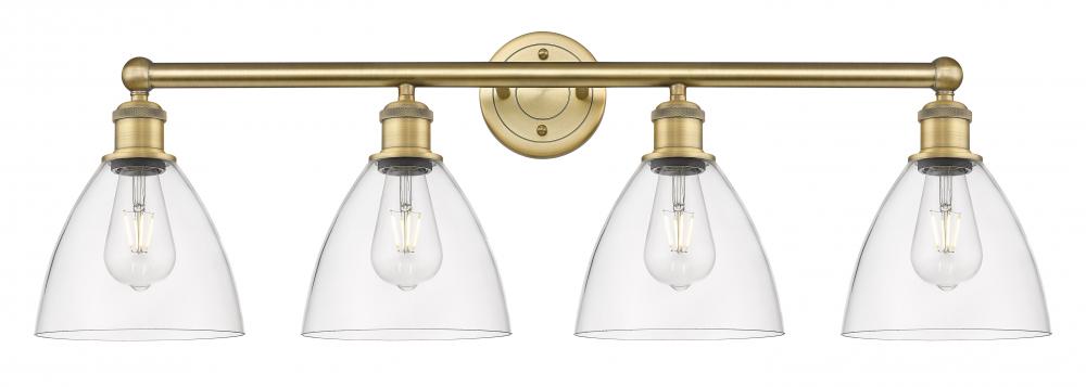 Bristol - 4 Light - 35 inch - Brushed Brass - Bath Vanity Light