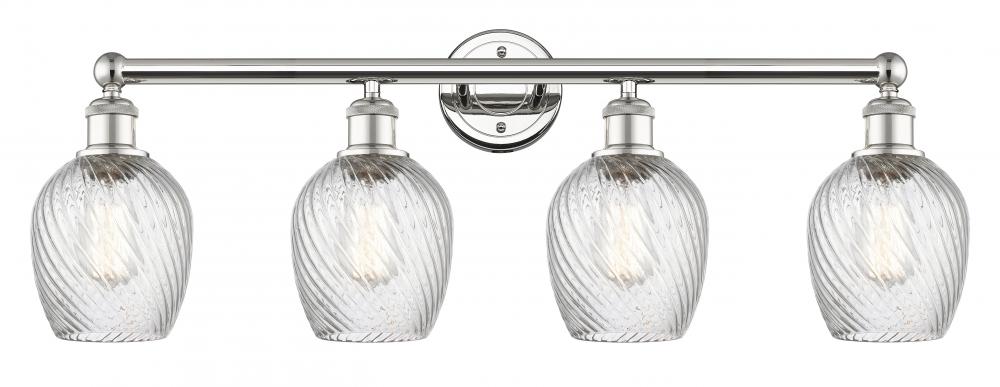 Salina - 4 Light - 33 inch - Polished Nickel - Bath Vanity Light