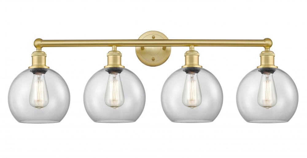 Athens - 4 Light - 35 inch - Satin Gold - Bath Vanity Light