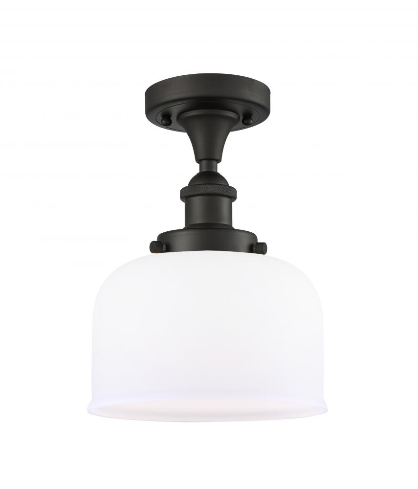 Bell - 1 Light - 8 inch - Oil Rubbed Bronze - Semi-Flush Mount