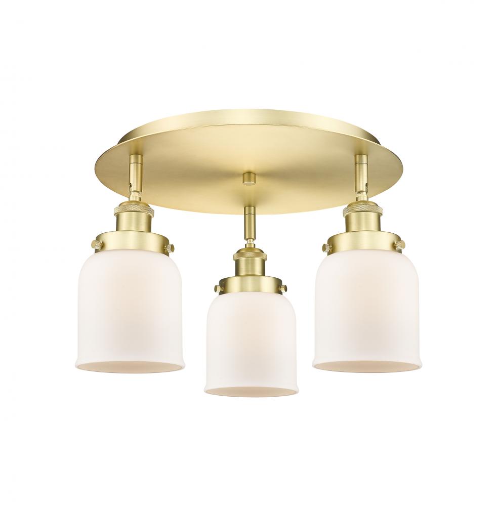 Cone - 3 Light - 17 inch - Satin Gold - Flush Mount