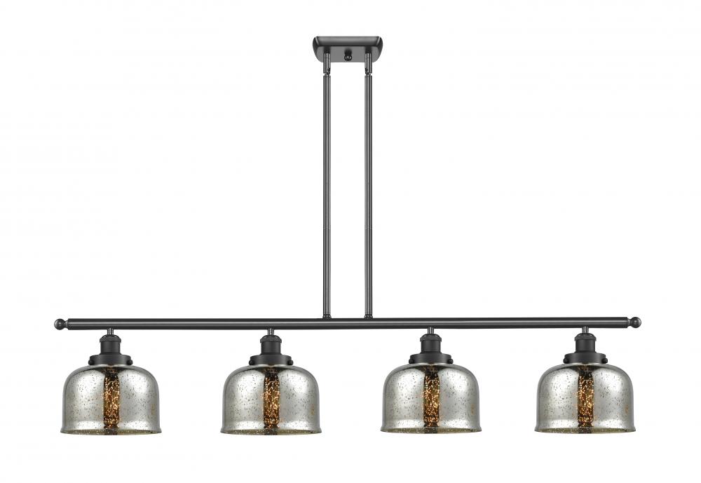 Bell - 4 Light - 48 inch - Matte Black - Stem Hung - Island Light