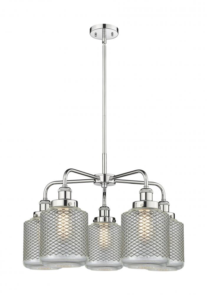 Edison - 5 Light - 25 inch - Polished Chrome - Chandelier